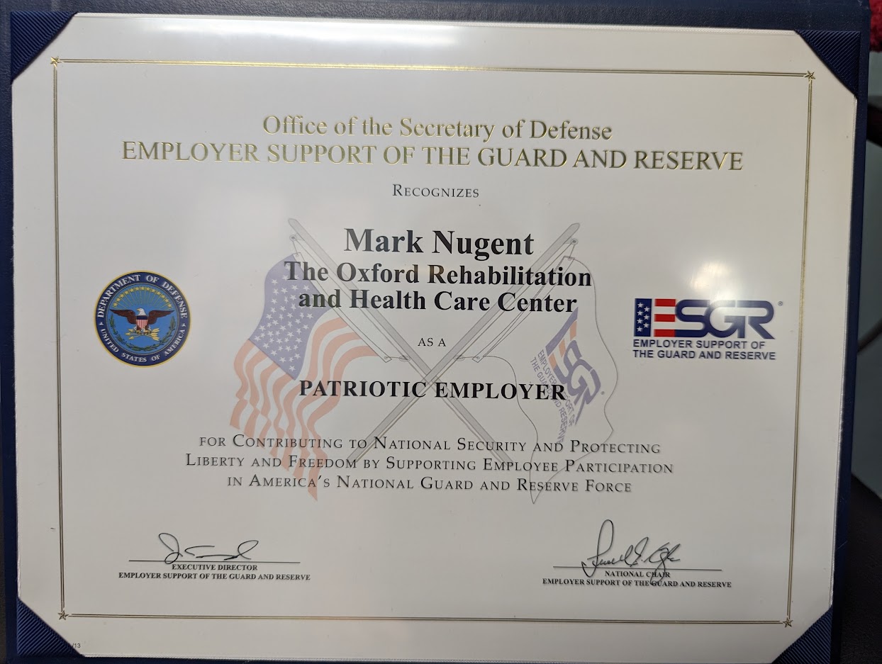 The Oxford Administrator Receives 2023 Patriot Award - The Oxford ...